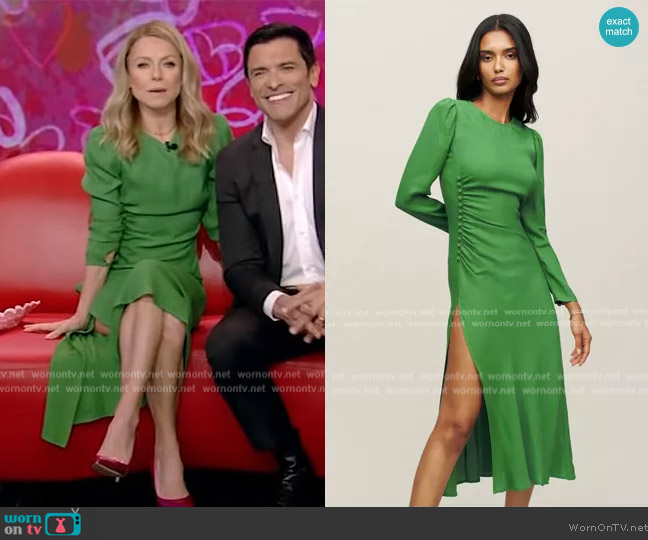 Reformation Freda Dress worn by Kelly Ripa on Live with Kelly and Mark