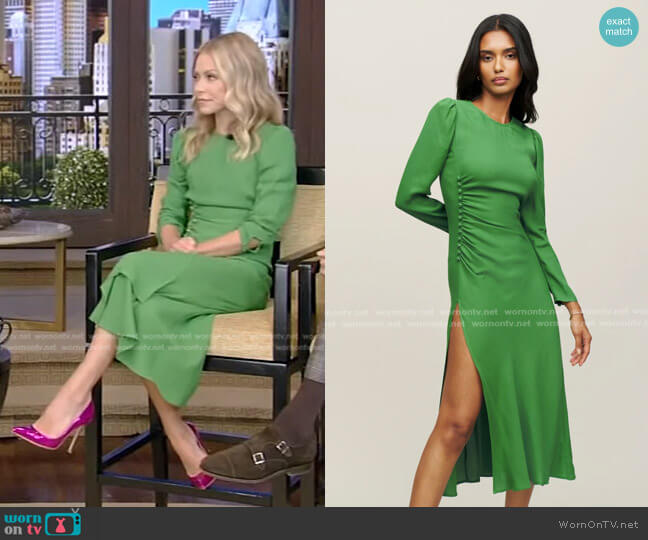 Reformation Freda Dress worn by Kelly Ripa on Live with Kelly and Ryan