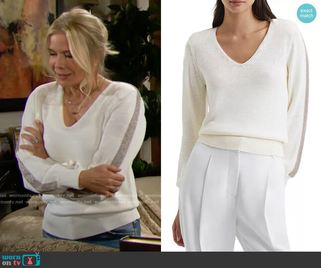 Reiss Tara Sweater worn by Brooke Logan (Katherine Kelly Lang) on The Bold and the Beautiful