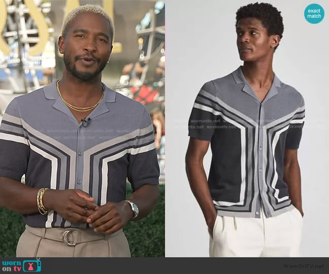 Reiss Vinci Shirt worn by Scott Evans on Access Hollywood