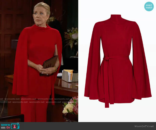 Safiyaa Harper Ruby Top worn by Nikki Reed Newman (Melody Thomas-Scott) on The Young and the Restless