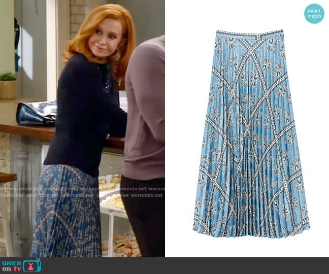 Sandro Leianne Skirt worn by Sheila (Swoosie Kurtz) on Call Me Kat