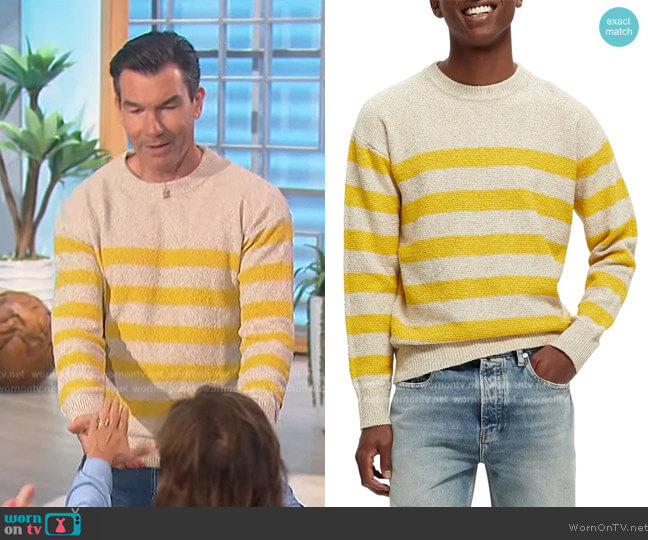 Scotch and Soda Stripe Crewneck Sweater worn by Jerry O'Connell on The Talk
