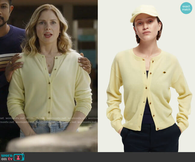 Scotch & Soda Wool Blended Cardigan in Solar worn by Sam (Rose McIver) on Ghosts
