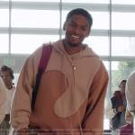 JR’s beige two-tone hoodie on All American Homecoming