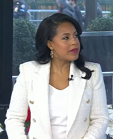 Sheinelle’s white textured blazer on Today