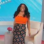 Sherri’s printed skirt on Sherri