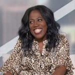 Sheryl’s leopard print flutter sleeve top on The Talk