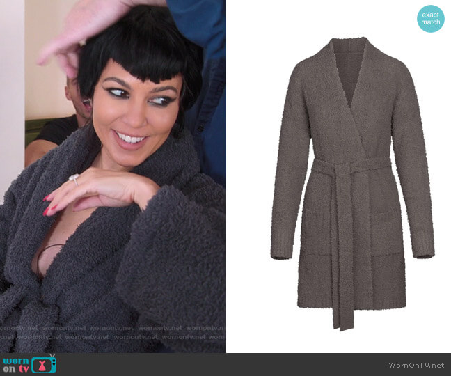 Cozy Knit Short Robe by Skims worn by Kourtney Kardashian (Kourtney Kardashian) on The Kardashians