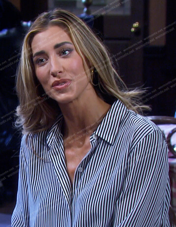 Sloan’s striped button down shirt on Days of our Lives