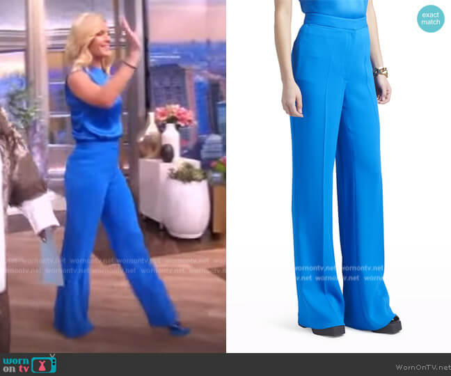 Stella McCartney High-waisted tailored trousers worn by Sara Haines on The View
