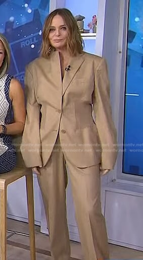 Stella’s beige blazer and pants on Today