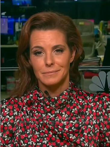 Stephanie's black and red floral top on NBC News Daily