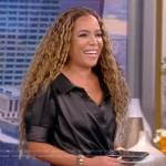 Sunny’s black leather wrap dress on The View