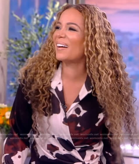 Sunny’s cow print shirtdress on The View