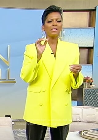 Tamron’s yellow blazer on Tamron Hall Show