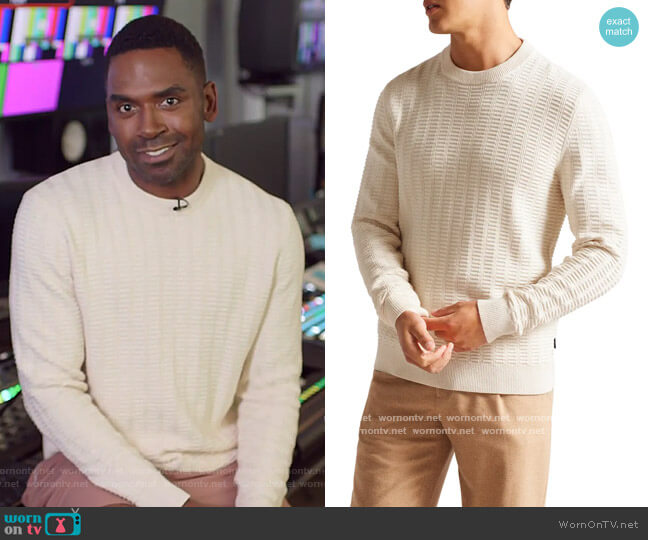 Ted Baker Crannog Sweater worn by Justin Sylvester on E! News