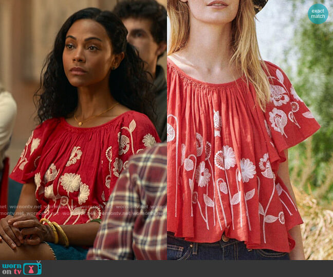 The Great The Dale Top worn by Amy Wheeler (Zoe Saldana) on From Scratch