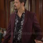 Thomas’s black paisley shirt on The Bold and the Beautiful