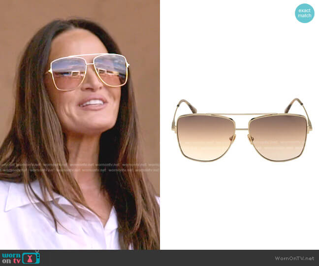 Tom Ford Reggie Gradient Polarized Aviator Sunglasses worn by Lisa Barlow on The Real Housewives of Salt Lake City
