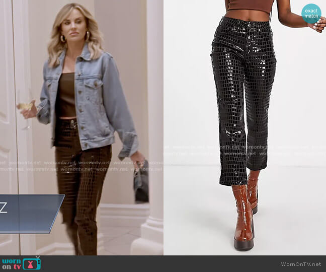 Topshop Straight Jean in Croc worn by Whitney Rose on The Real Housewives of Salt Lake City