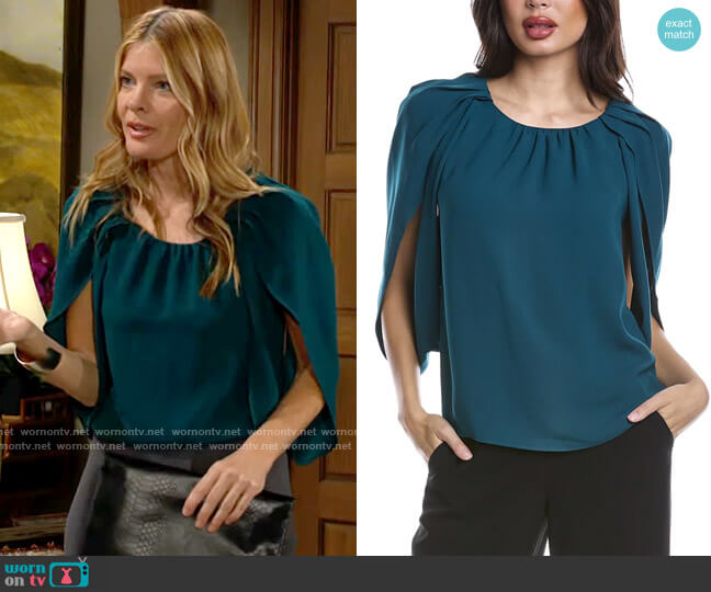 Trina Turk Nora Top worn by Phyllis Summers (Michelle Stafford) on The Young and the Restless