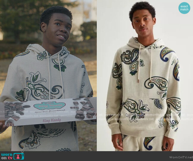Urban Outfitters Exploded Paisley Hoodie worn by (Alkoya Brunson) on Stargirl