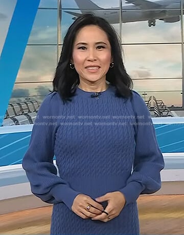 Vicky’s blue cable knit dress on Today