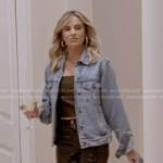 whitney’s denim jacket and black crocodile pants on The Real Housewives of Salt Lake City