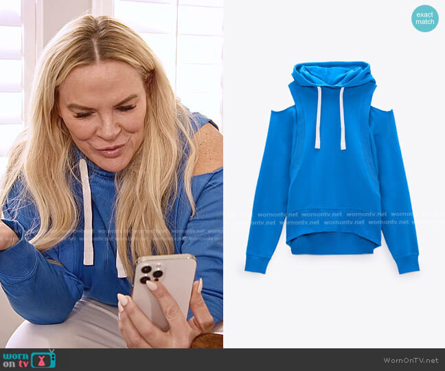 Zara Cut Out Sweatshirt worn by Heather Gay on The Real Housewives of Salt Lake City