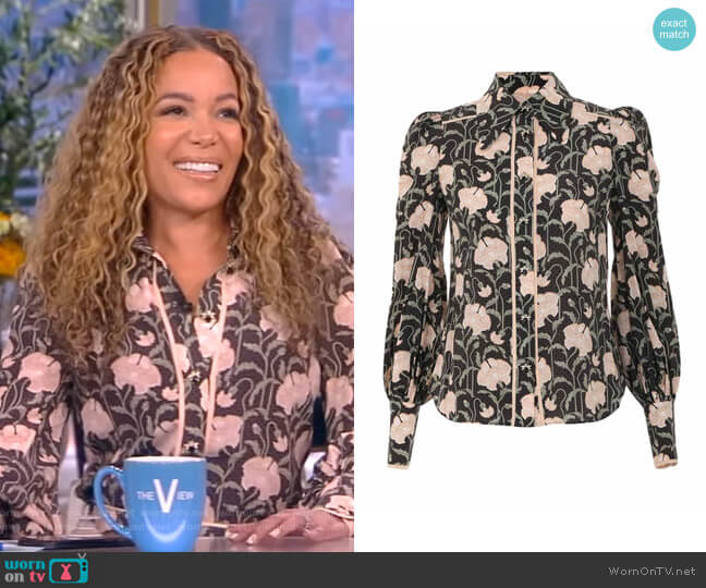 Zimmermann Kaleidoscope Blouson Shirt worn by Sunny Hostin on The View