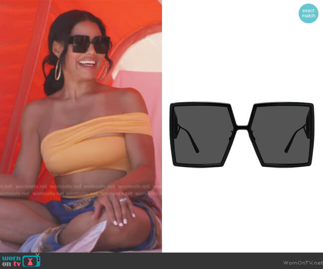 Dior 30Montaigne 60MM Square Sunglasses worn by Mia Thornton on The Real Housewives of Potomac