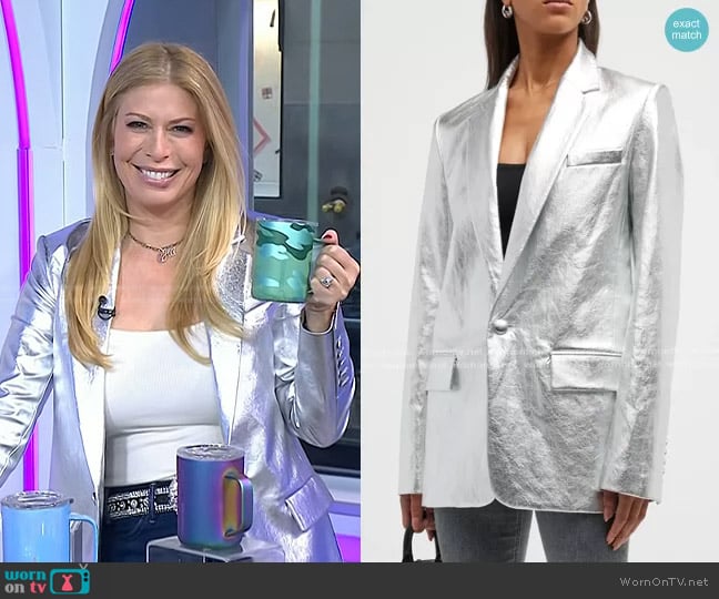 A.L.C. Dakota Metallic Jacket worn by Jill Martin on Today