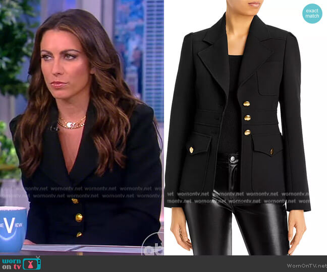 A.L.C. Amelia Tailored Military Blazer Jacket worn by Alyssa Farah Griffin on The View