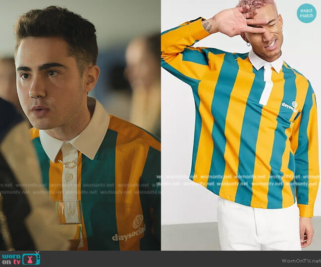 ASOS Daysocial Rugby Overhead Stripe Shirt worn by (Ander Puig) on Elite