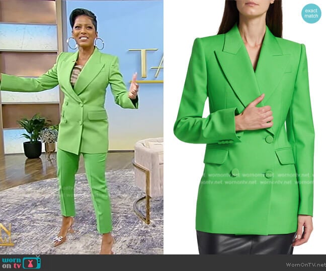 Alexander McQueen Double-breasted wool Blazer worn by Tamron Hall on Tamron Hall Show