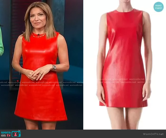 WornOnTV: Kit’s red leather mini dress on Access Hollywood | Kit Hoover ...