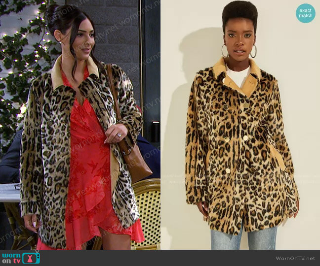 Guess Anette Reversible Coat worn by Gabi Hernandez (Camila Banus) on Days of our Lives