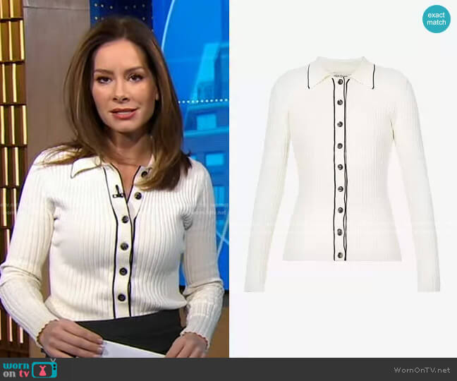 Anna Quan Ashlen Cotton-Knit Top worn by Rebecca Jarvis on Good Morning America