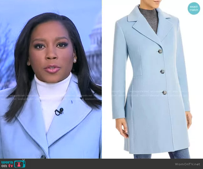 Calvin Klein Mid-Length Coat worn by Rachel Scott on Good Morning America