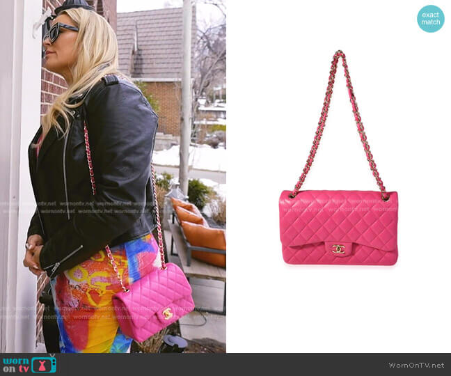 Chanel Quilted Double Flap Bag worn by Heather Gay on The Real Housewives of Salt Lake City