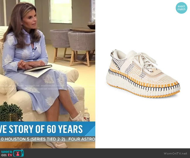 Chloe Nama Platform Sneaker worn by Maria Shriver on Today