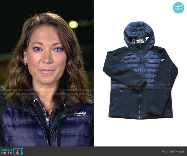 WornOnTV: Ginger’s black and blue puffer jacket on Good Morning America ...