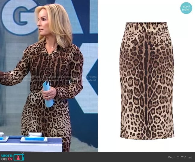 WornOnTV: Jennifer’s leopard blouse and skirt on Good Morning America ...