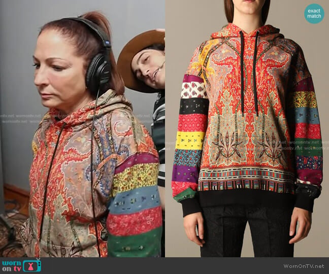 Etro Printed Hoodie worn by Gloria Estefan on Good Morning America