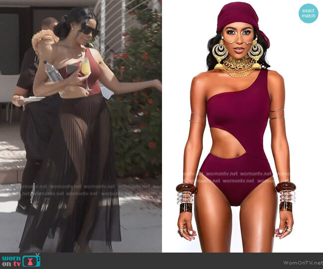 Bfyne Nikith One-Piece Swimsuit worn by Mia Thornton on The Real Housewives of Potomac