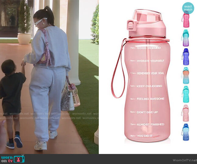 Motervational Water Bottle by Fidus worn by Kylie Jenner (Kylie Jenner) on The Kardashians