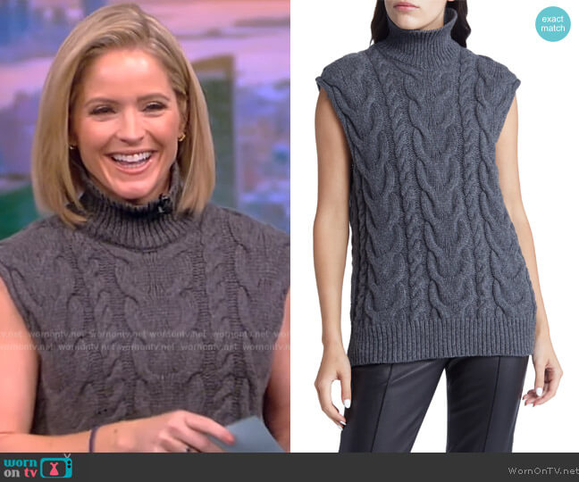 Frame Turtleneck Sweater Vest worn by Sara Haines on The View