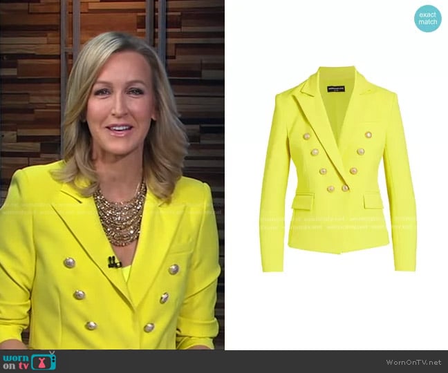 WornOnTV: Lara’s yellow double breasted blazer on Good Morning America