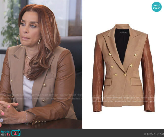 Generation Love Enzo Blazer in Camel worn by Robyn Dixon on The Real Housewives of Potomac
